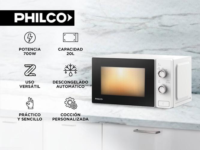 Microondas Philco 20 litros rotativo 94MPHRW20UAP color blanco - 1