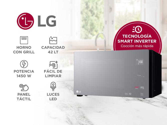 Microondas LG NeoChef 42 Litros Inverter Acero Inoxidable Grill 1450w MH8298DIR - 1