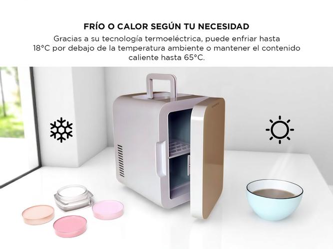 Mini Heladera Para Cosmeticos Make Up Hogar Gadnic 6L Frío Calor  - 3