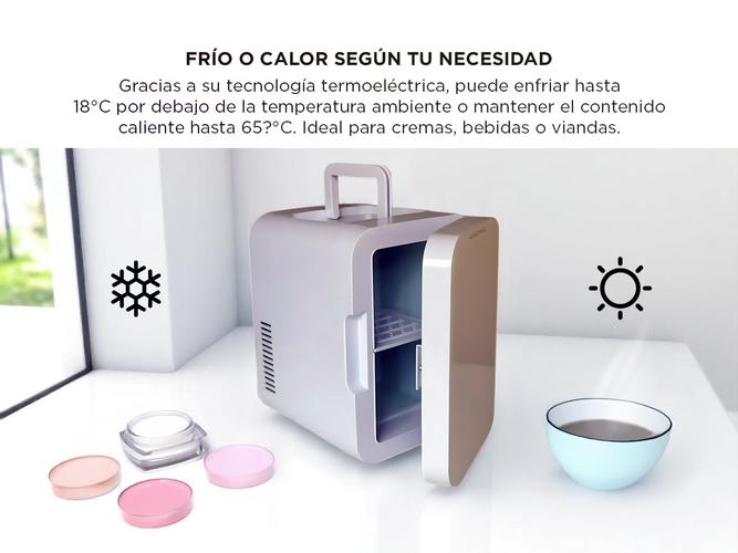 Mini Heladera Para Cosmeticos Make Up Hogar Gadnic 6L Frío Calor  - 3