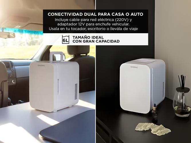 Mini Heladera Para Cosmeticos Make Up Hogar Gadnic 6L Frío Calor  - 4