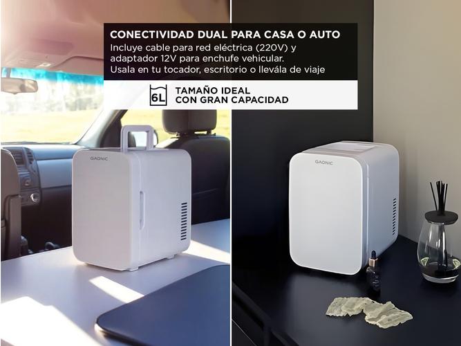 Mini Heladera Para Cosmeticos Make Up Hogar Gadnic 6L Frío Calor  - 4
