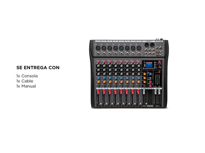 Consola de DJ Gadnic Mezcladora de 8 Vías - 5