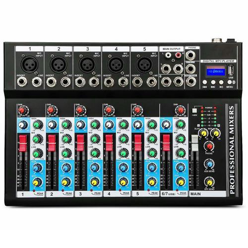 Consola de DJ Gadnic Mezcladora de 7 Vías - 0