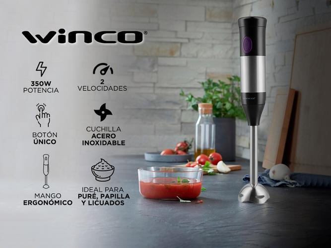 Minipimer Batidora De Mano Mixer Licuadora Winco W08 acero - 1