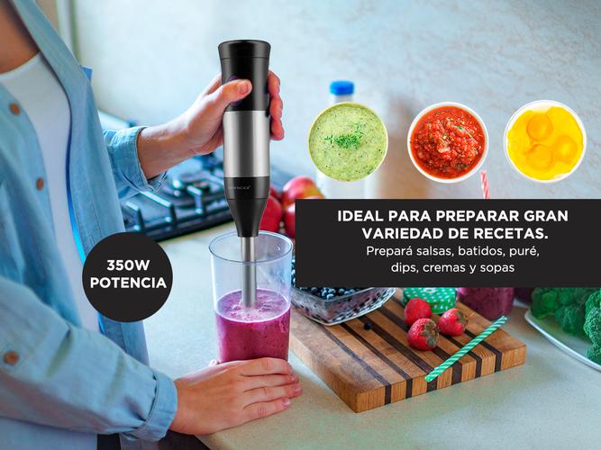 Minipimer Batidora De Mano Mixer Licuadora Winco W08 acero - 2