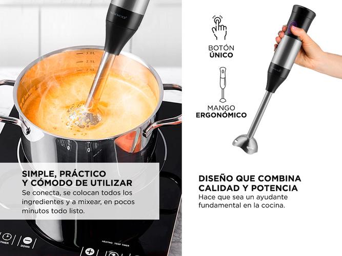 Batidora De Mano Mixer Minipimer Licuadora Winco W08 acero - 4