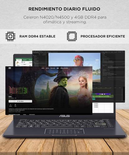 Notebook ASUS Vivobook Go 14 14 FHD Intel Celeron N4500 4GB 128GB Star Black - 3
