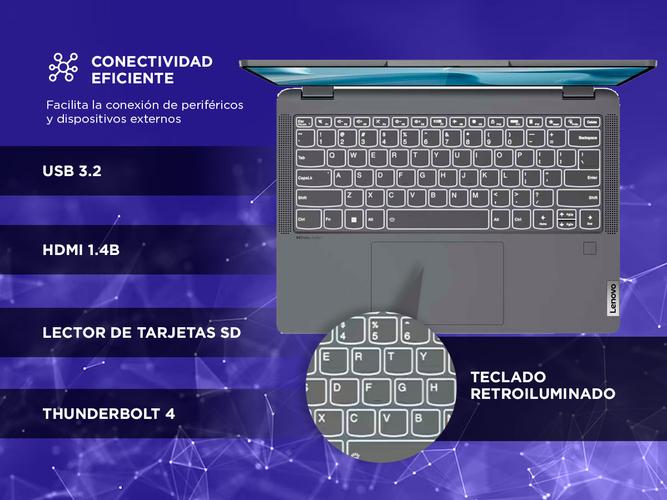 Notebook Lenovo 82R700L5US Flex 14 Fhd Touch 2-en-1 I5-1235u Win11 8gb Ram 512gb Storm Grey - 4