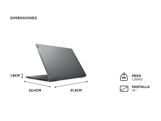 Notebook Lenovo 82R700L5US Flex 14 Fhd Touch 2-en-1 I5-1235u Win11 8gb Ram 512gb Storm Grey - 5