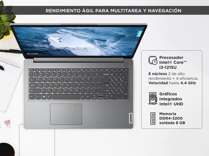 Notebook Lenovo - Ideapad 1i Intel i3-1215U 8GB 256GB SSD 156 FHD Touch Screen Win 11 - 2