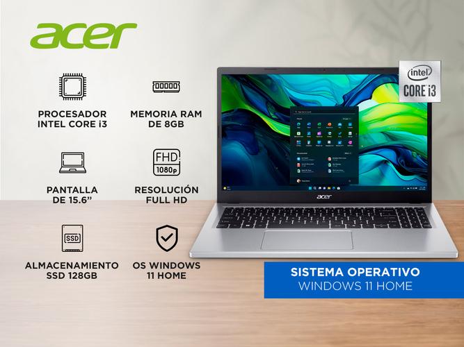 Notebook Acer Aspire Go 15 Slim Intel Core i3-N305 8GB 128GB 15 FHD IPS Win 11 - 1