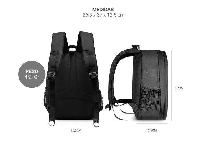 Mochila Fotografía Pro Gadnic 20L c/candado y funda - 6