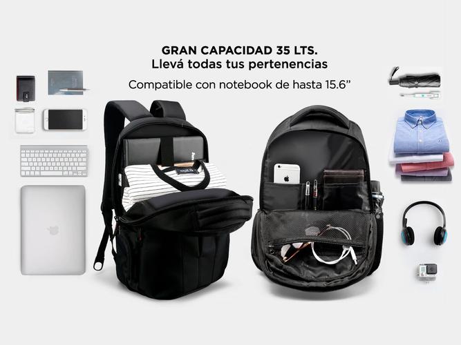 Mochila Gadnic Antirrobo Impermeable Para Notebook 15.6 - 2