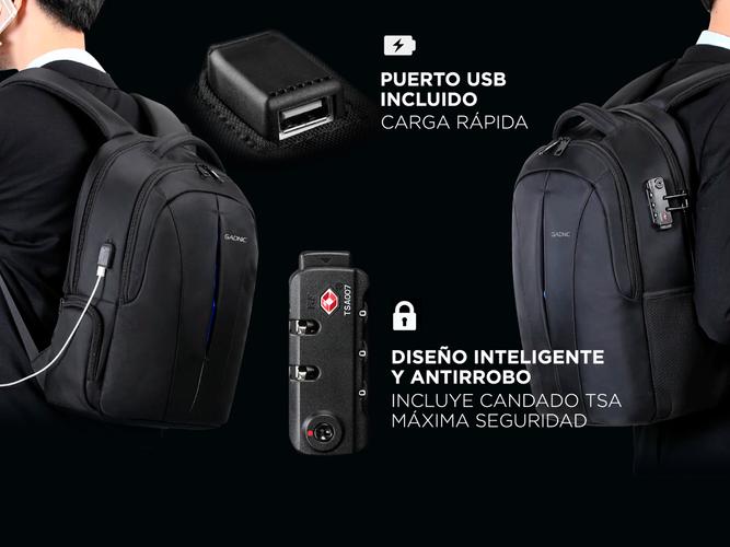 Mochila Gadnic Antirrobo Impermeable Para Notebook 15.6 - 3