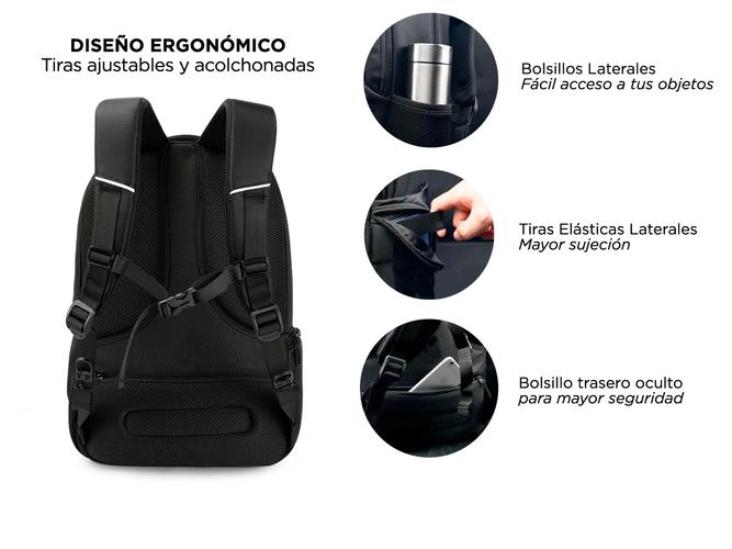 Mochila Gadnic Antirrobo Impermeable Para Notebook 15.6 - 4