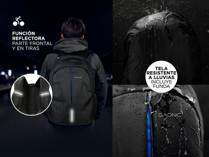 Mochila Gadnic Antirrobo Impermeable Para Notebook 15.6 - 5
