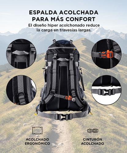 Mochila de Mochilero South Port By Gadnic 70Lt Ideal Camping Trekking Super Resistente - 2