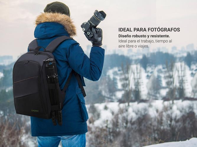 Mochila Fotografica Gadnic Profesional + Covertor Lluvia - 3