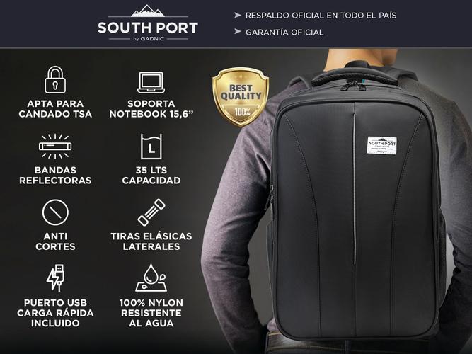 Mochila Gadnic Antirrobo 35L Impermeable Para Notebook 156 - 1
