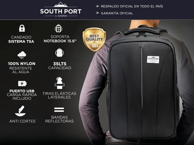 Mochila Gadnic Antirrobo 35L Impermeable Para Notebook 156 - 1