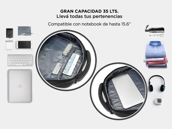 Mochila Gadnic Antirrobo 35L Impermeable Para Notebook 156 - 2