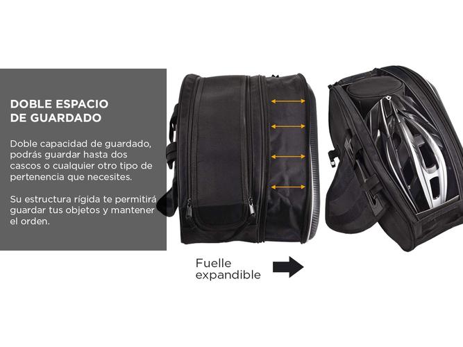 Bolso Doble Para Sillin de Moto Lateral Gadnic Impermeable  - 3