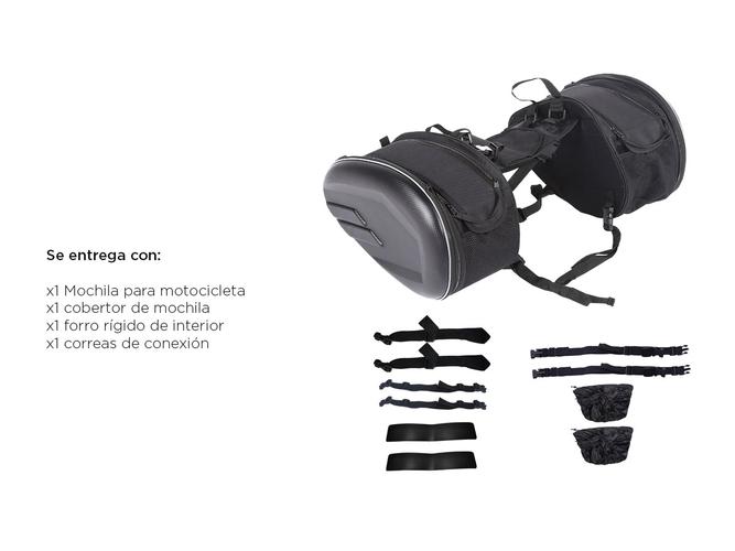 Bolso Doble Para Sillin de Moto Lateral Gadnic Impermeable  - 5