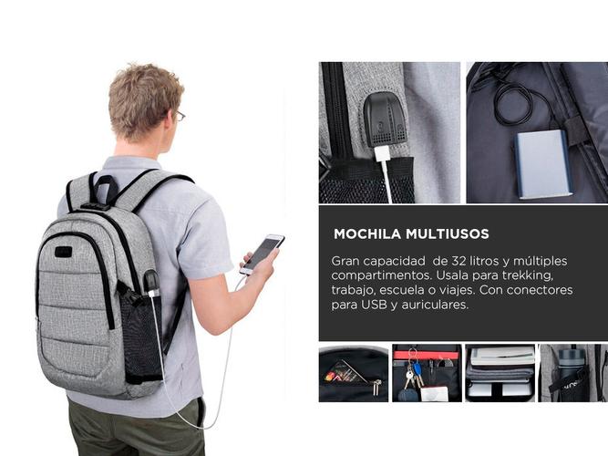 Mochila Antirrobo Gadnic M126B Impermeable Para Notebook - 2