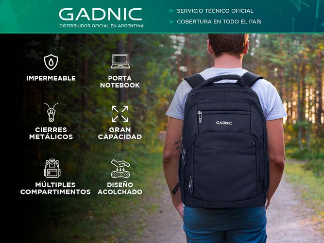 Mochila Impermeable Gadnic Portanotebook y Cierre Antirrobo  - 1