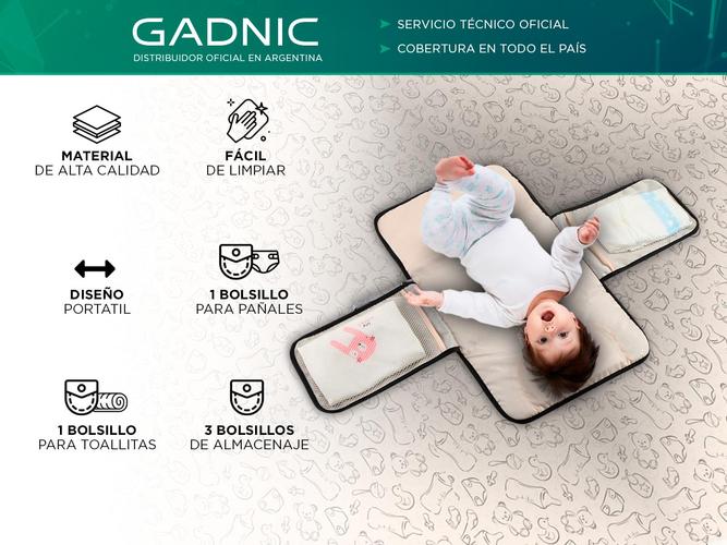 Cambiador De Bebé Portátil Gadnic Plegable Impermeable - 1