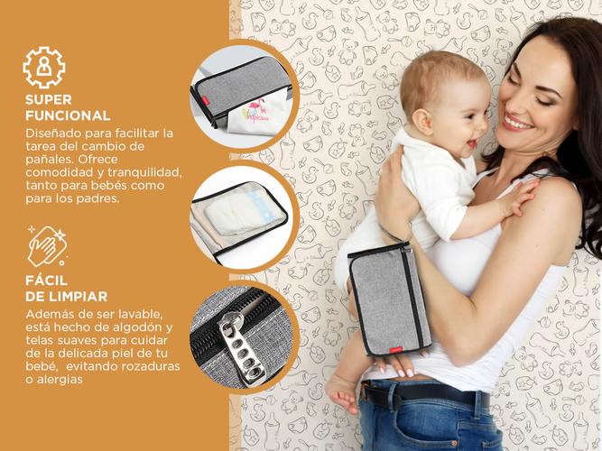 Cambiador De Bebé Portátil Gadnic Plegable Impermeable - 2