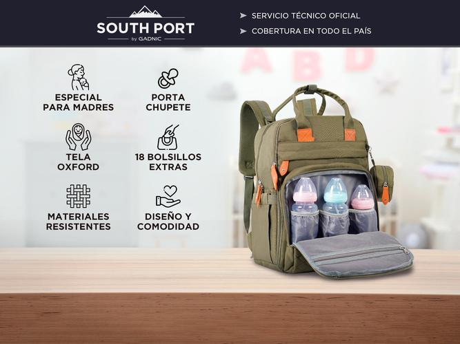 Mochila Maternal South Port Bolso Multifunción Termica  - 1