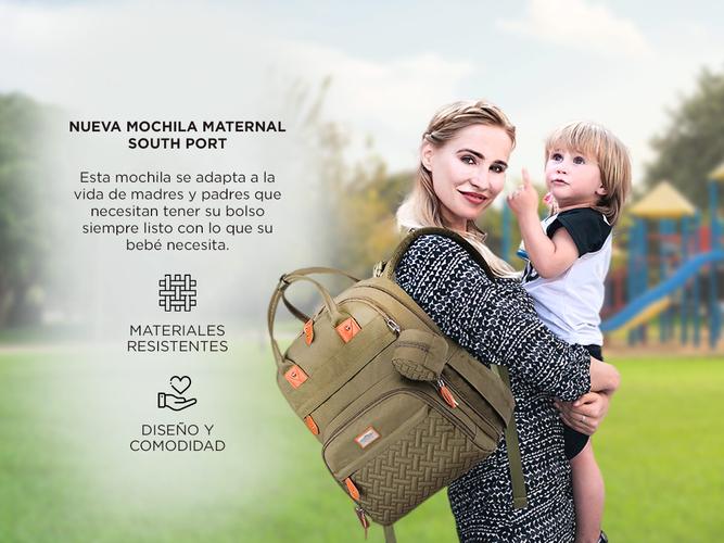 Mochila Maternal South Port Bolso Multifunción Termica  - 2