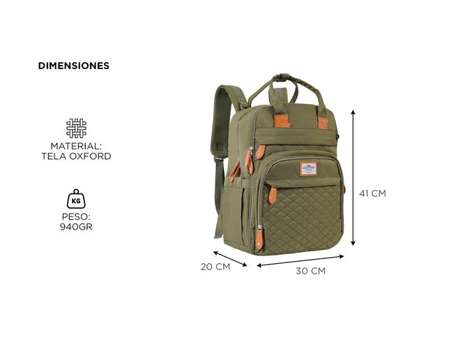 Mochila Maternal South Port Bolso Multifunción Termica  - 5