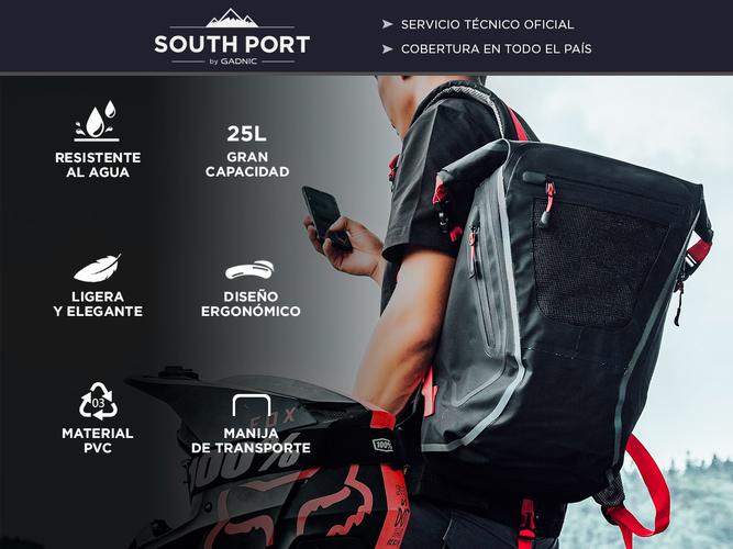 Mochila Para Moto Gadnic MPB-B25 Impermeable 25 Litros - 1