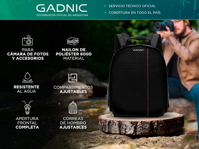 Mochila Para Cámara Fotográfica Gadnic MCAM164 Impermeable Con Divisiones  - 1