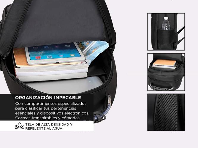 Mochila South Port Porta Notebook Urbana Negra - 2