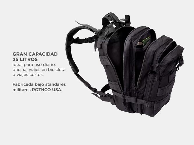 Mochila Táctica Gadnic 25Lts Militar Mochilero Compatible Camelback Compartimentos Varios - 3