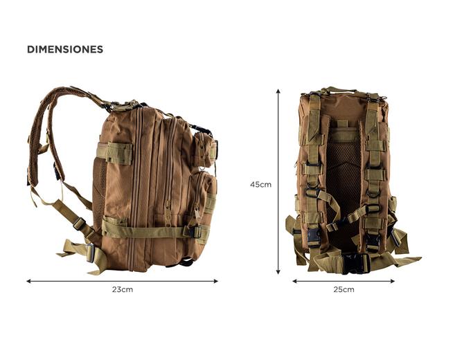 Mochila Táctica Gadnic 25Lts Militar Mochilero Compatible Camelback Compartimentos Varios - 5