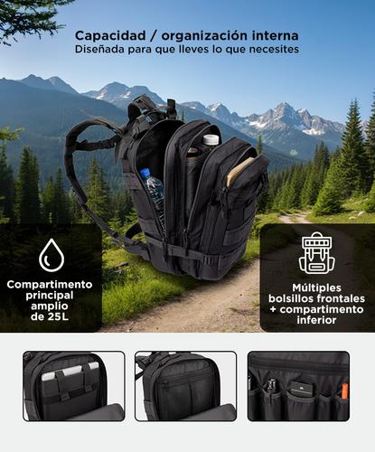 Mochila Táctica Gadnic 25Lts Militar Mochilero Compatible Camelback Compartimentos Varios - 2