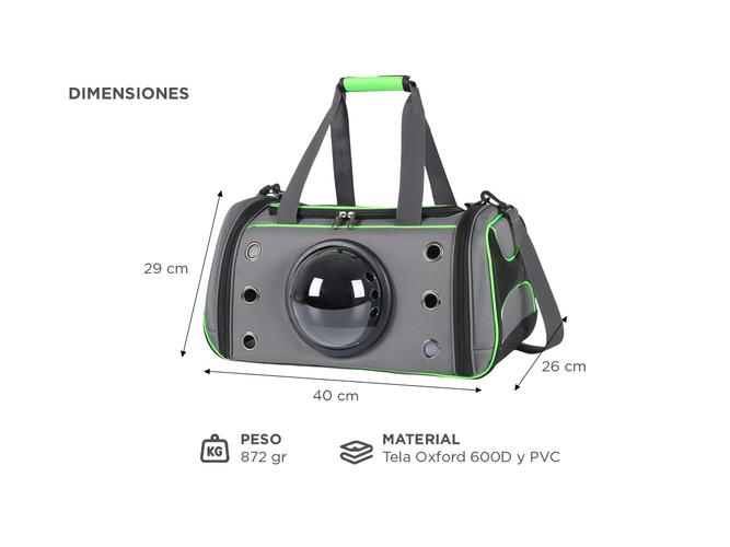 Bolso Transportador de Mascotas Gadnic con Cápsula Ventana 360 - 3