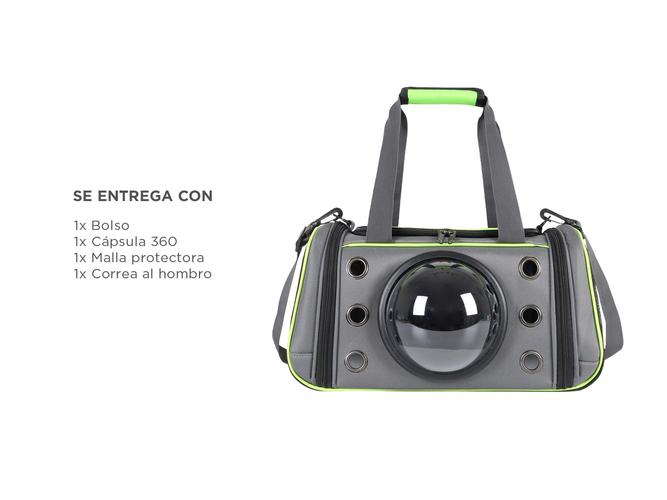 Bolso Transportador de Mascotas Gadnic con Cápsula Ventana 360 - 4