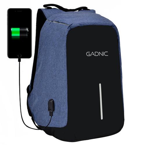 Mochila Antirrobo Gadnic 35 Litros Porta Notebook Tela Anti Cortes Puerto USB - 0