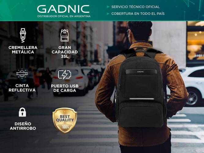 Mochila De Almuerzo Antirrobo Gadnic Notebook 156i - 1