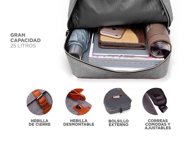 Mochila Elegante South Port Unisex 25L Porta Notebook - 2