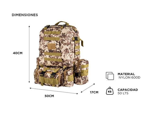 Mochila Mochilero 50L Gadnic - 5