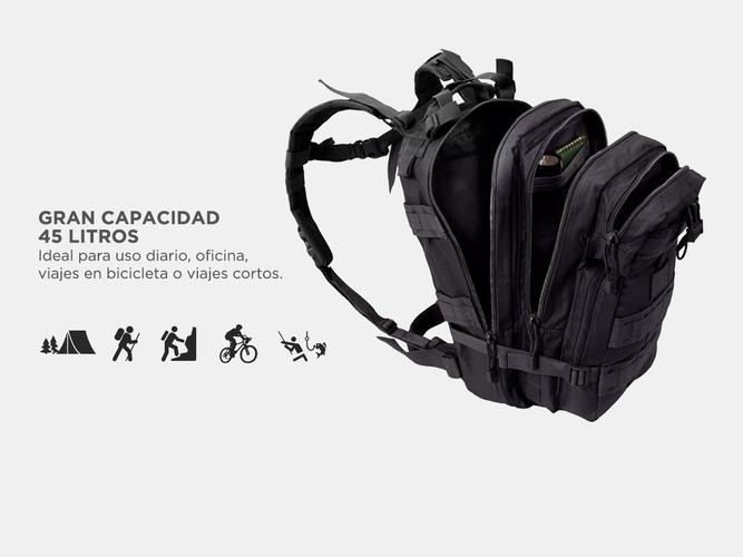 Mochila Táctica Gadnic 45Lts Militar Compartimentos Varios - 2