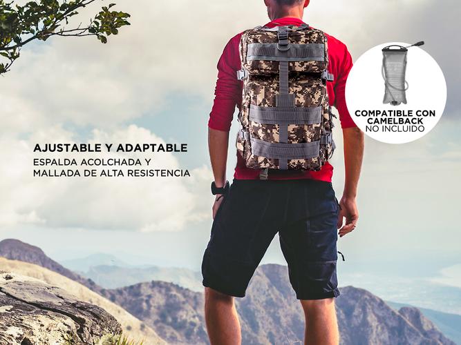 Mochila Táctica Gadnic 45Lts Militar Compartimentos Varios - 3
