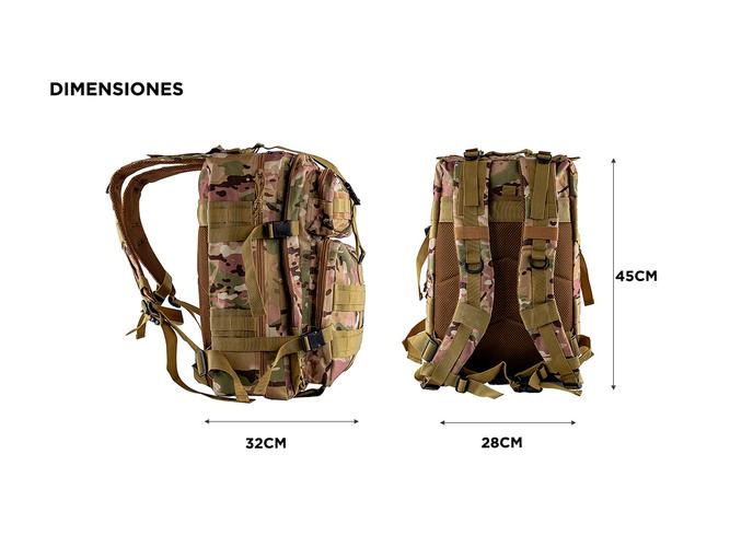 Mochila Táctica Gadnic 45Lts Militar Compartimentos Varios - 5